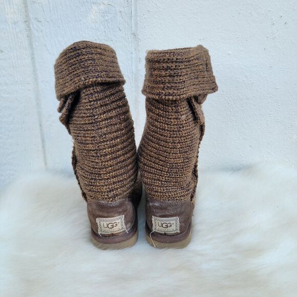 UGG Cardy Knit Tall Classic Boot S/N 5819 Women's Size 5 - Picture 3 of 7